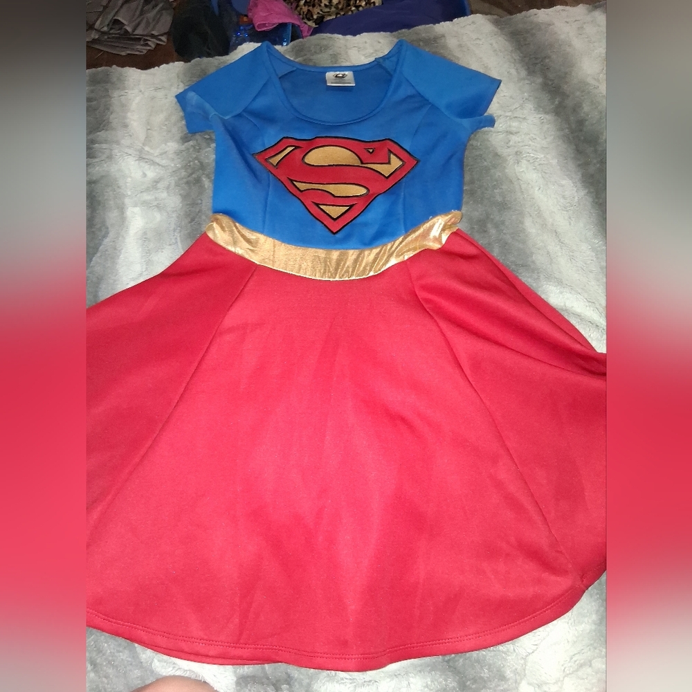 DC Comics Superhero Costume - Blue, Red, and Gold